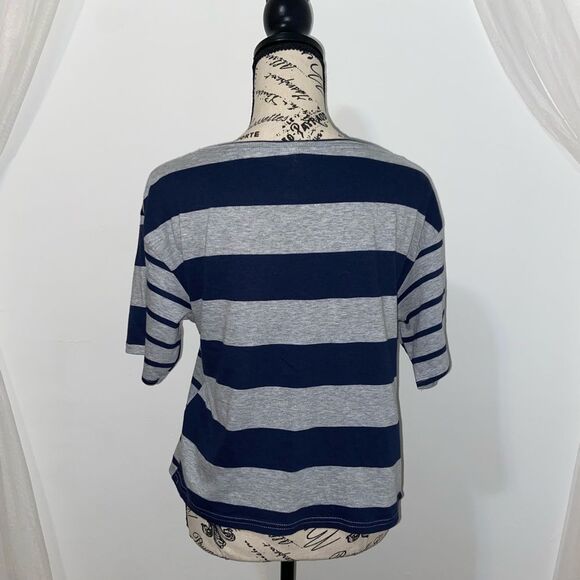 H&M Navy & Gray Crop Top - Picture 4 of 8